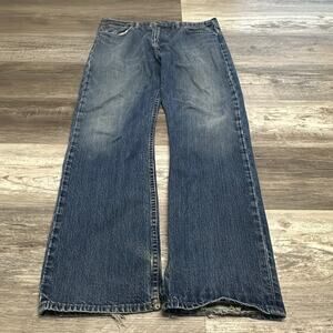 Polo Ralph Lauren Faded‎ Dark Wash Mens 34 Straight Cut Streetwear Denim Jeans